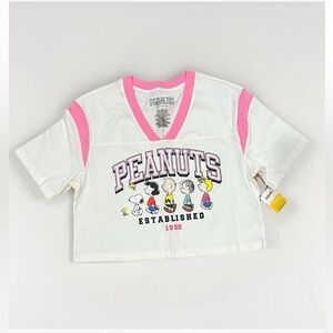 Peanuts Graphic Tee with Pink Accents